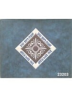 CHALLAH COVER BLUE DIAMOND FRAME FAUX LEATHER