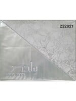 CHALLAH COVER SILVER MARBLE FAUX LEATHER