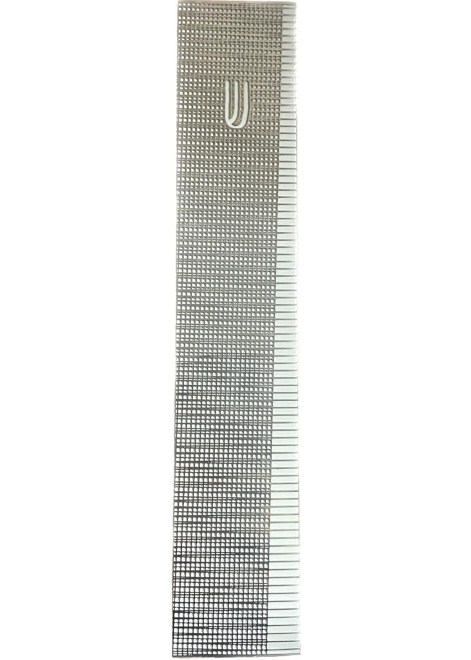 MEZUZAH NOTEBOOK SILVER OVER WHITE 20CM -LASER CUT STEEL
