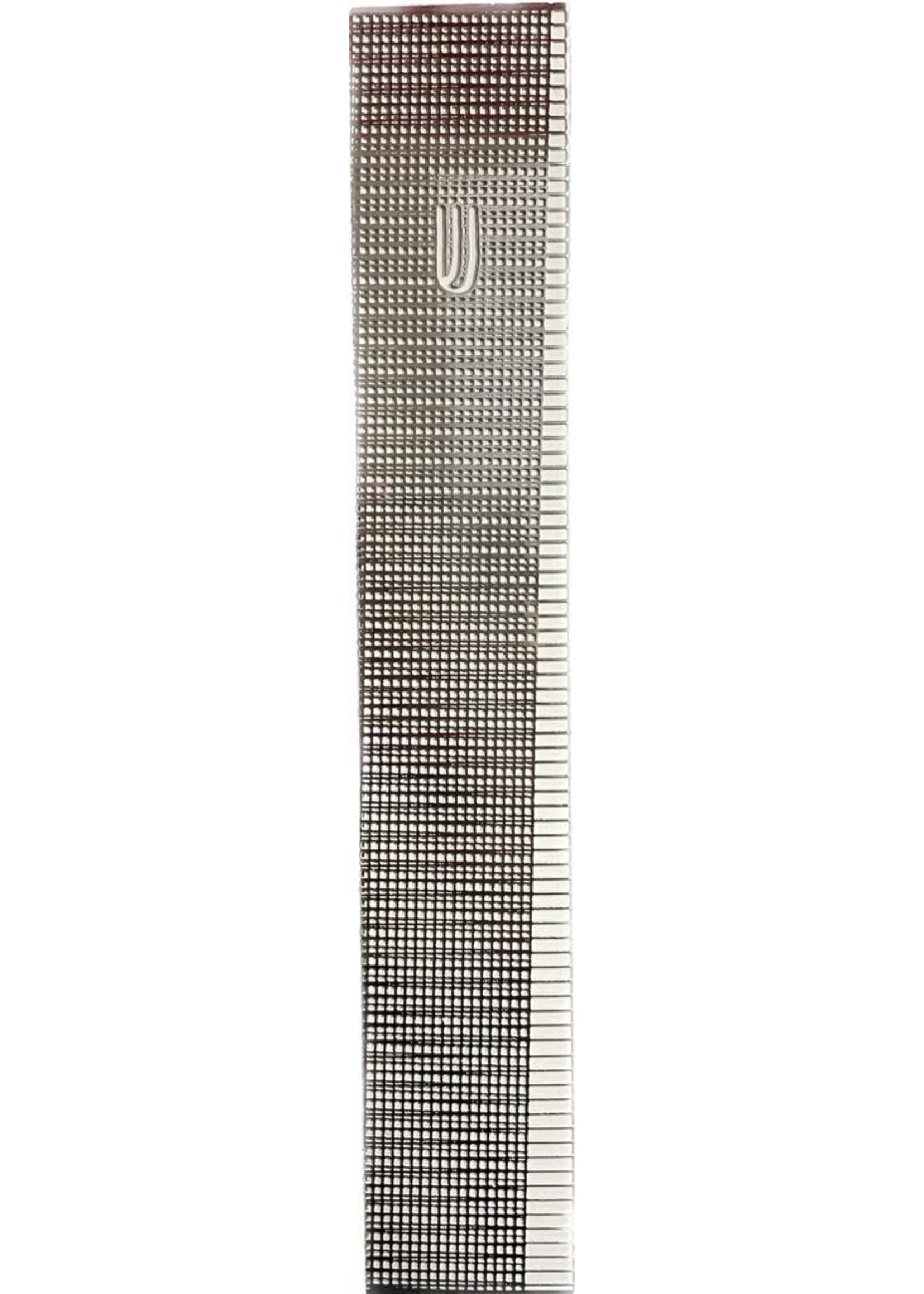 MEZUZAH NOTEBOOK SILVER OVER WHITE 15CM- LASER CUT STEEL