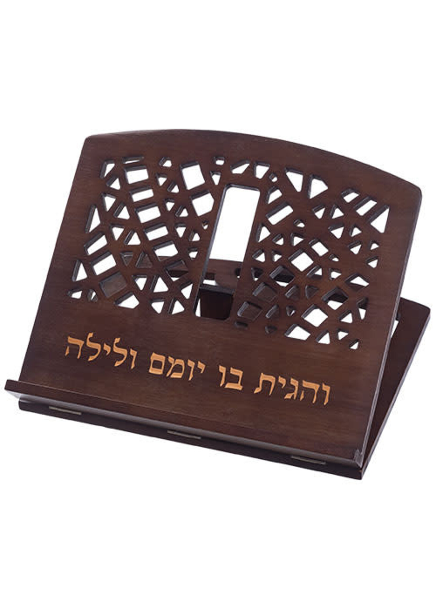 SHTENDER LASERCUT DARK WOOD VE'HAGITA