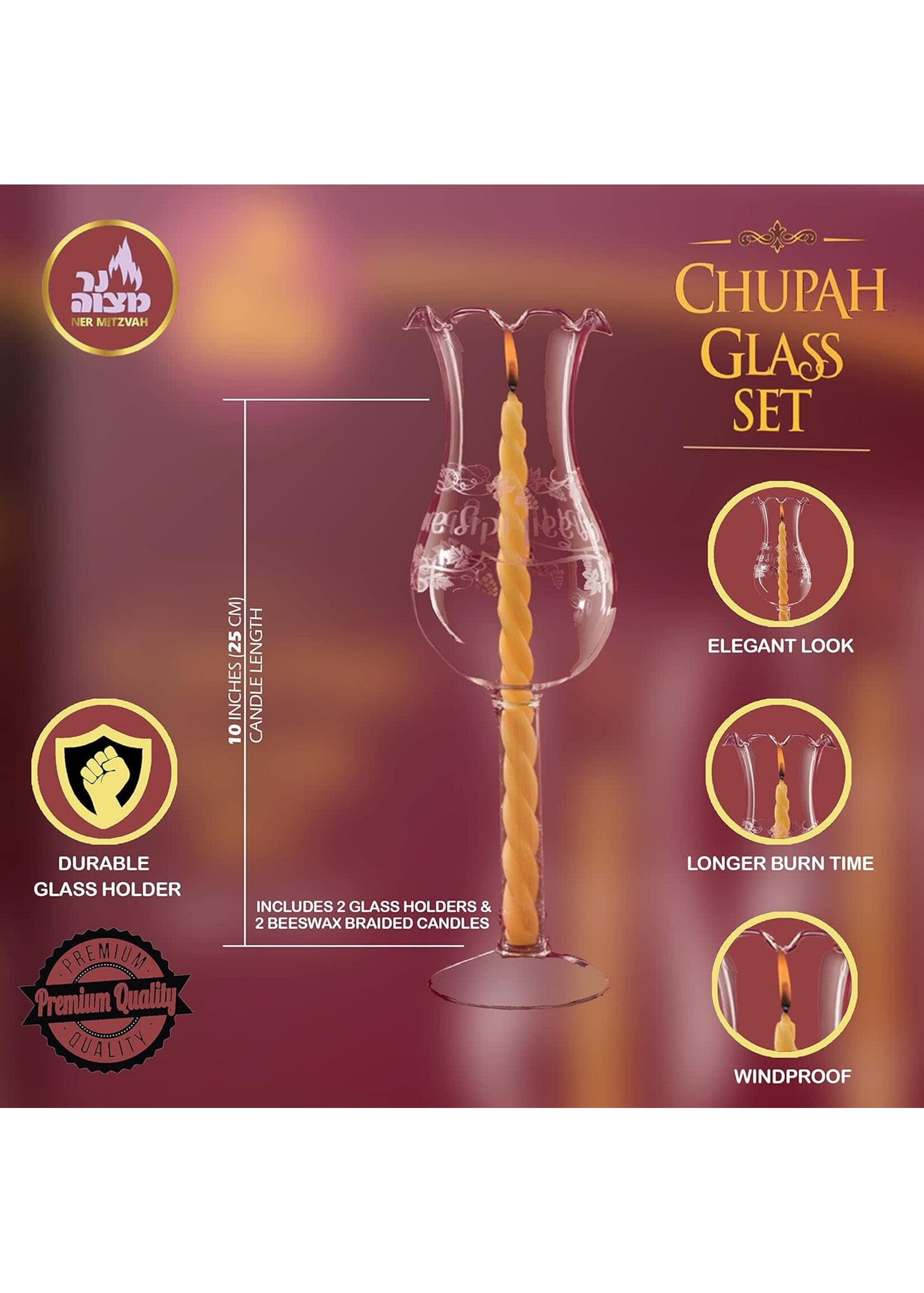 CHUPAH CANDLE GLASS SET