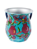WASH CUP PAINTED POMEGRANATES