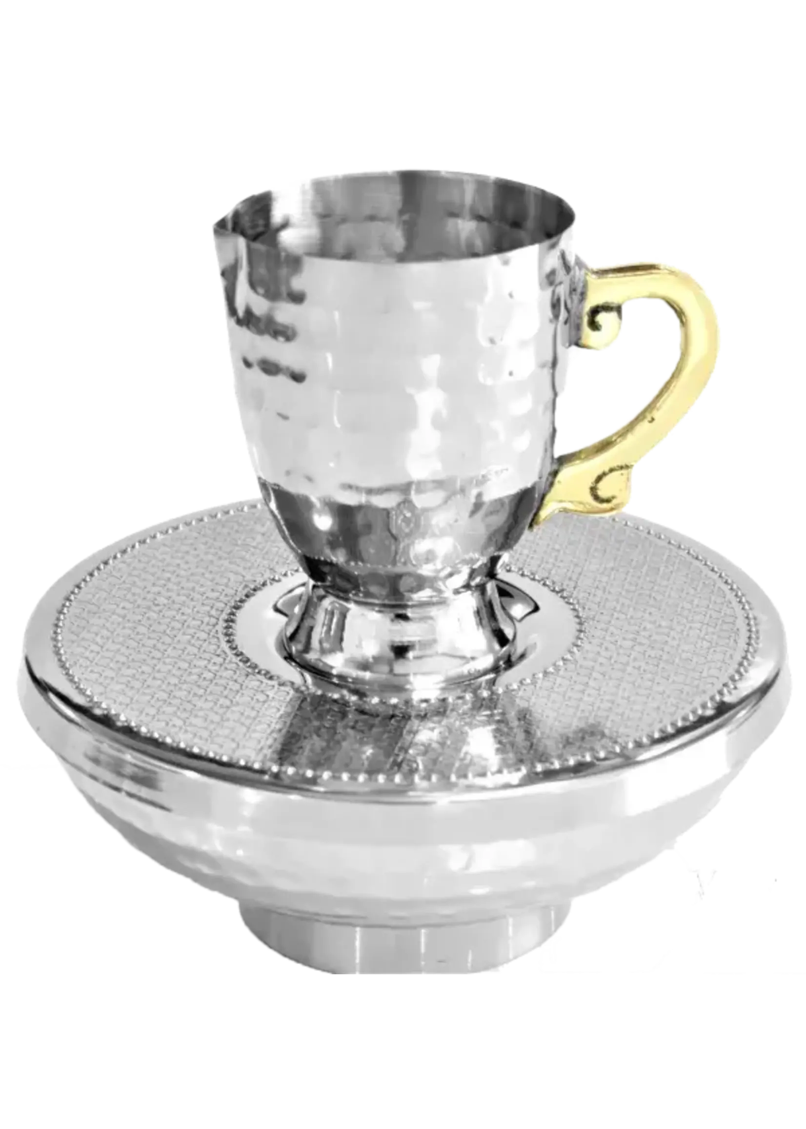 MAYIM ACHRONIM HAMMERED STAINLESS STEEL BRASS HANDLE