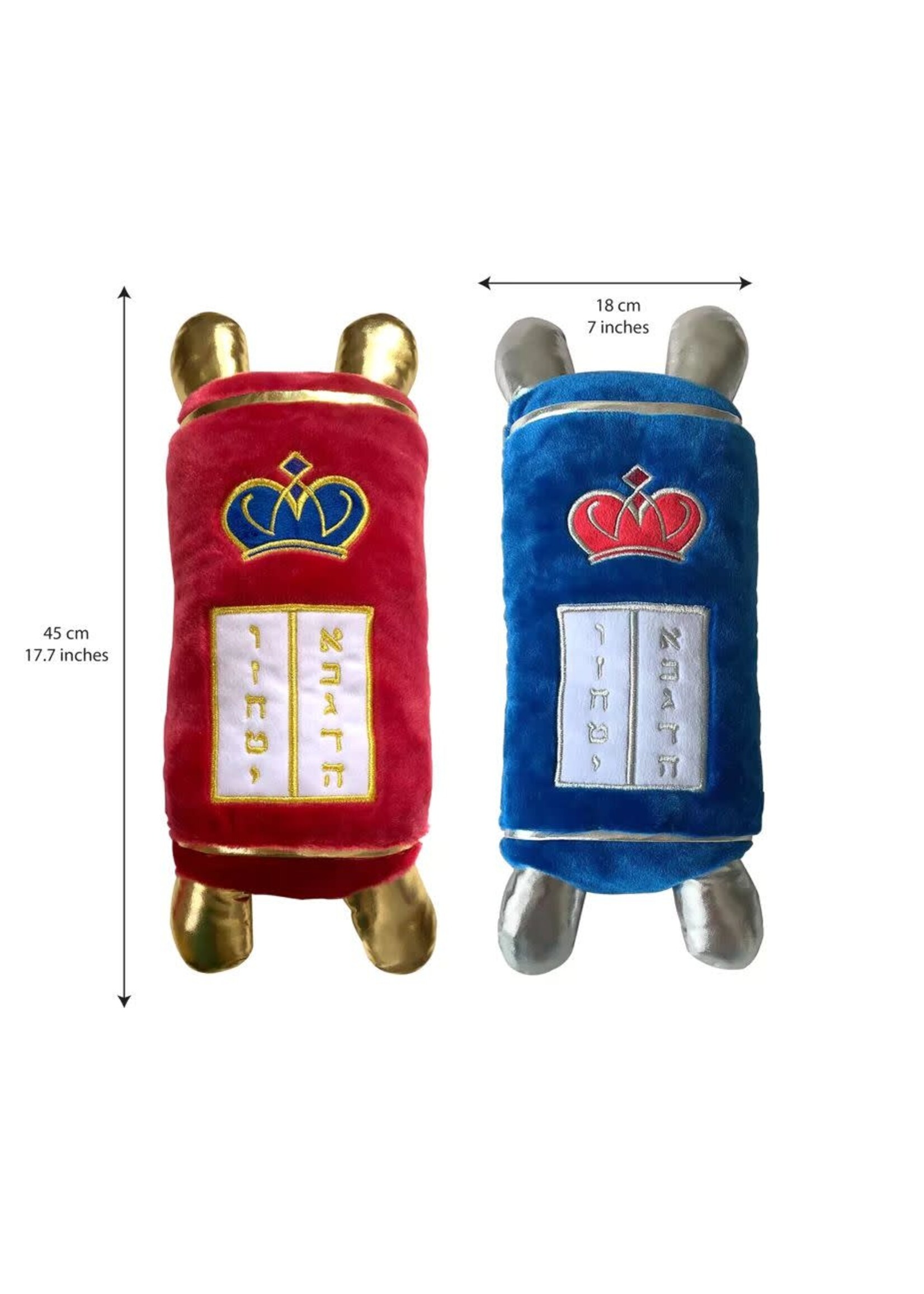 PLUSH SEFER TORAH LARGE RED & BLUE
