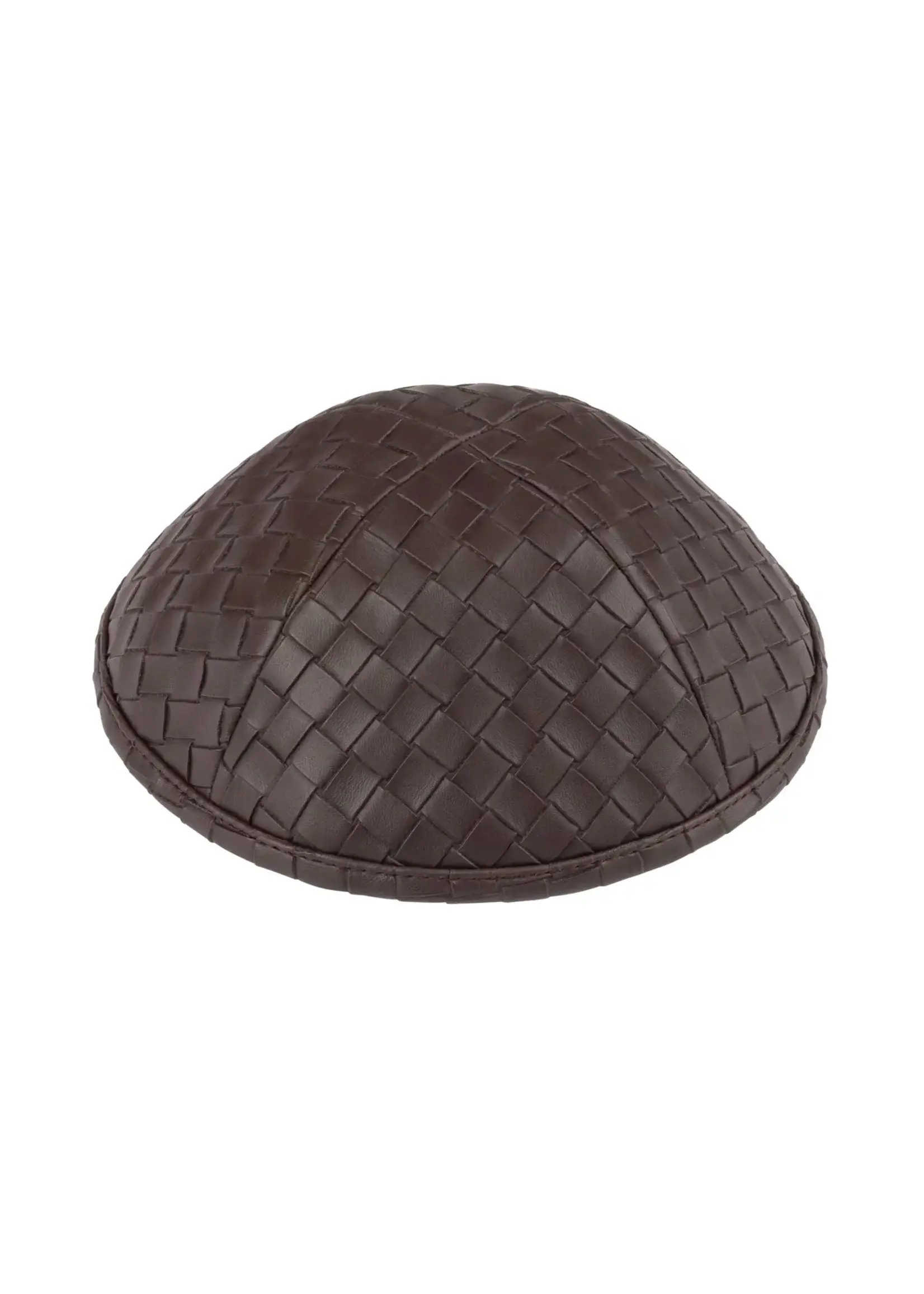 KIPPAH BROWN WOVEN LEATHER