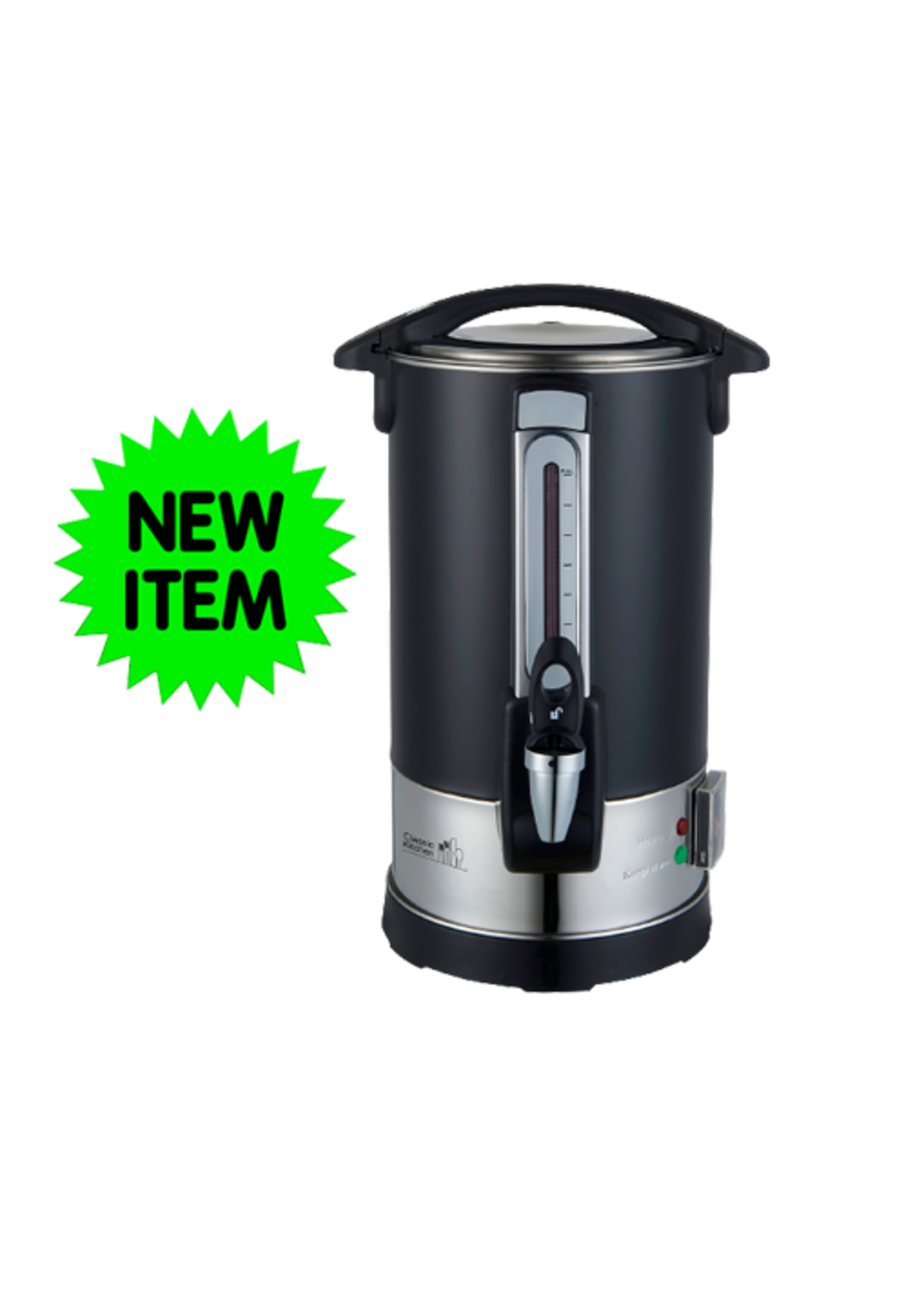 HOT WATER URN  SAFE TAP 40 CUP BLACK & SWITCH COVER