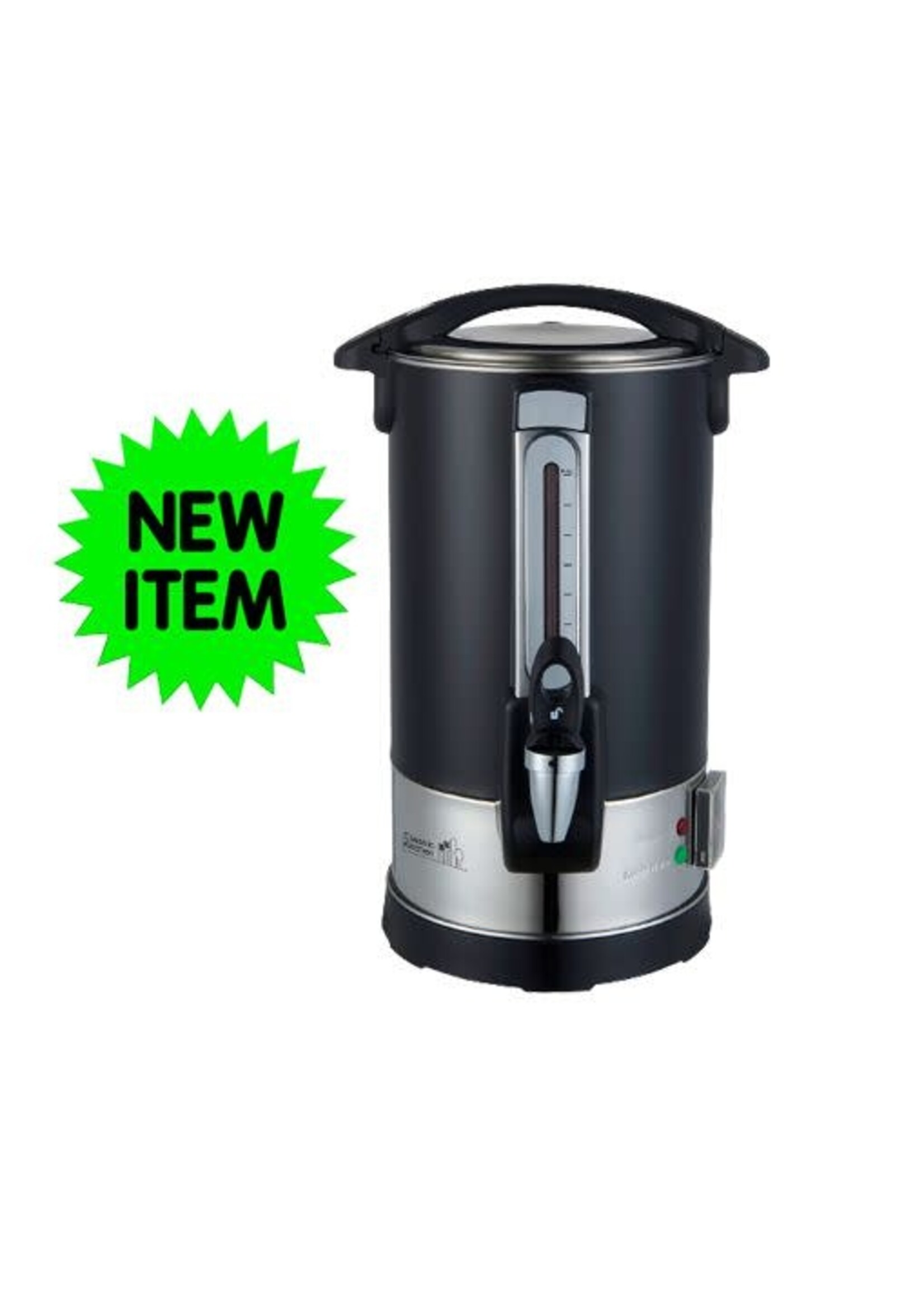 HOT WATER URN  SAFE TAP 40 CUP BLACK & SWITCH COVER