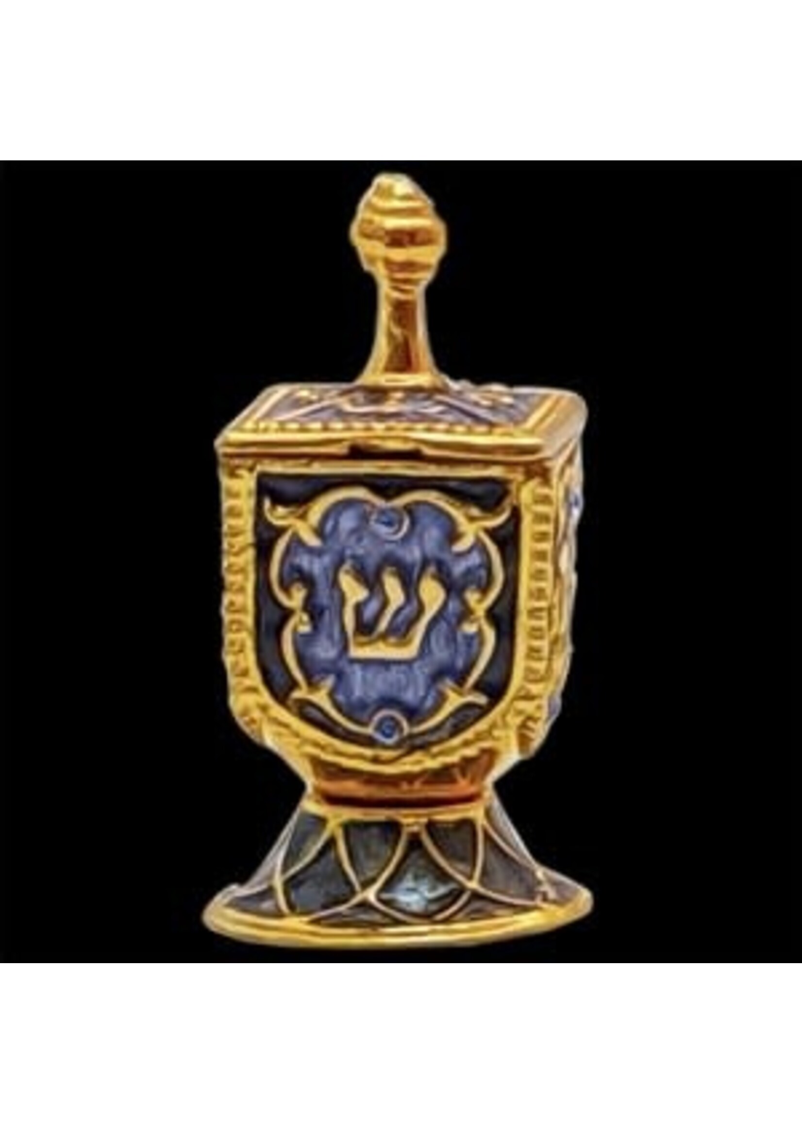 DREIDEL JEWELED & ENAMELED ON STAND