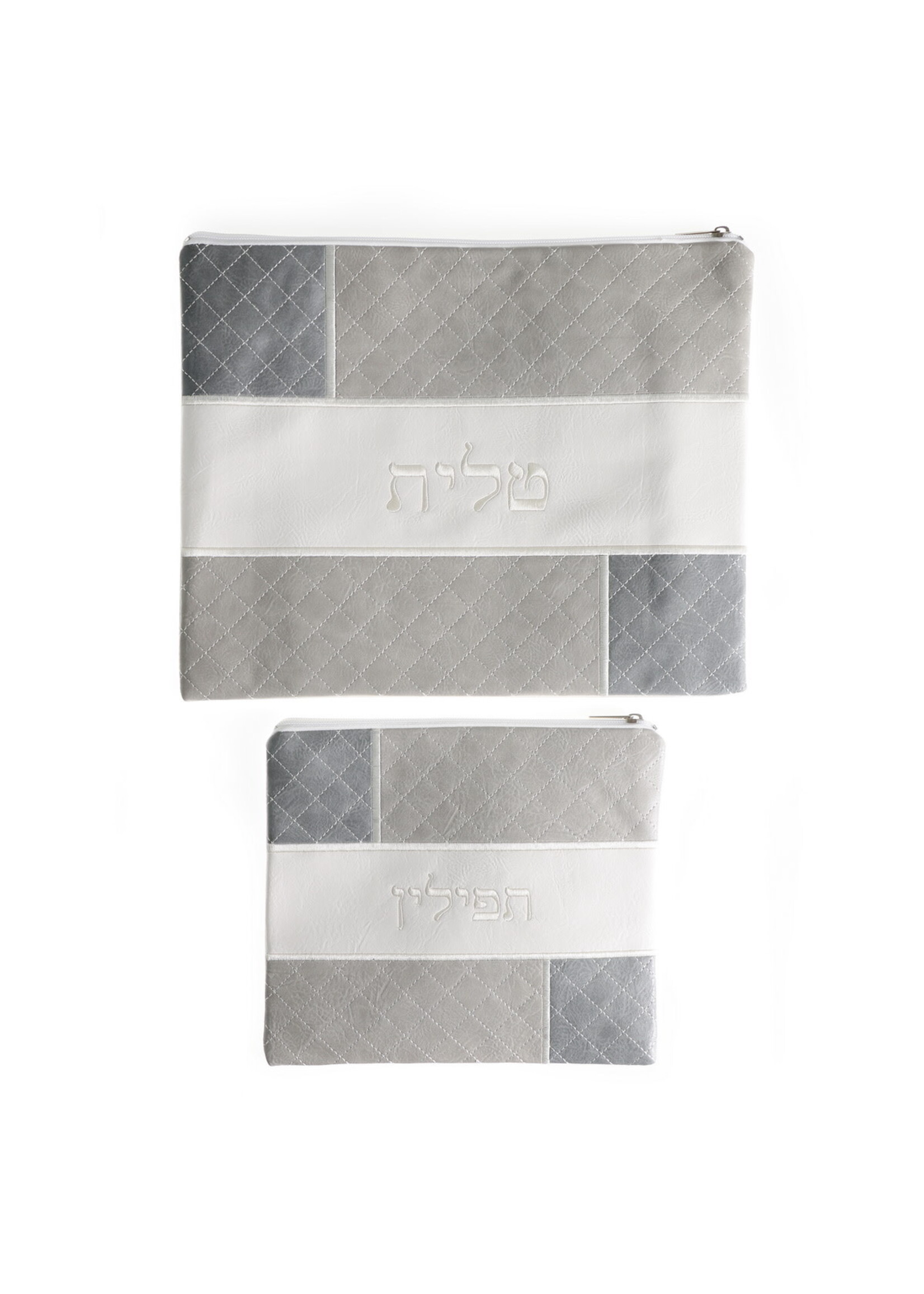 TALIS & TEFILLIN BAG SET CREAM PATCHES VINYL