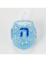 SQUISHY GLITTERY DREIDEL TOY  3"