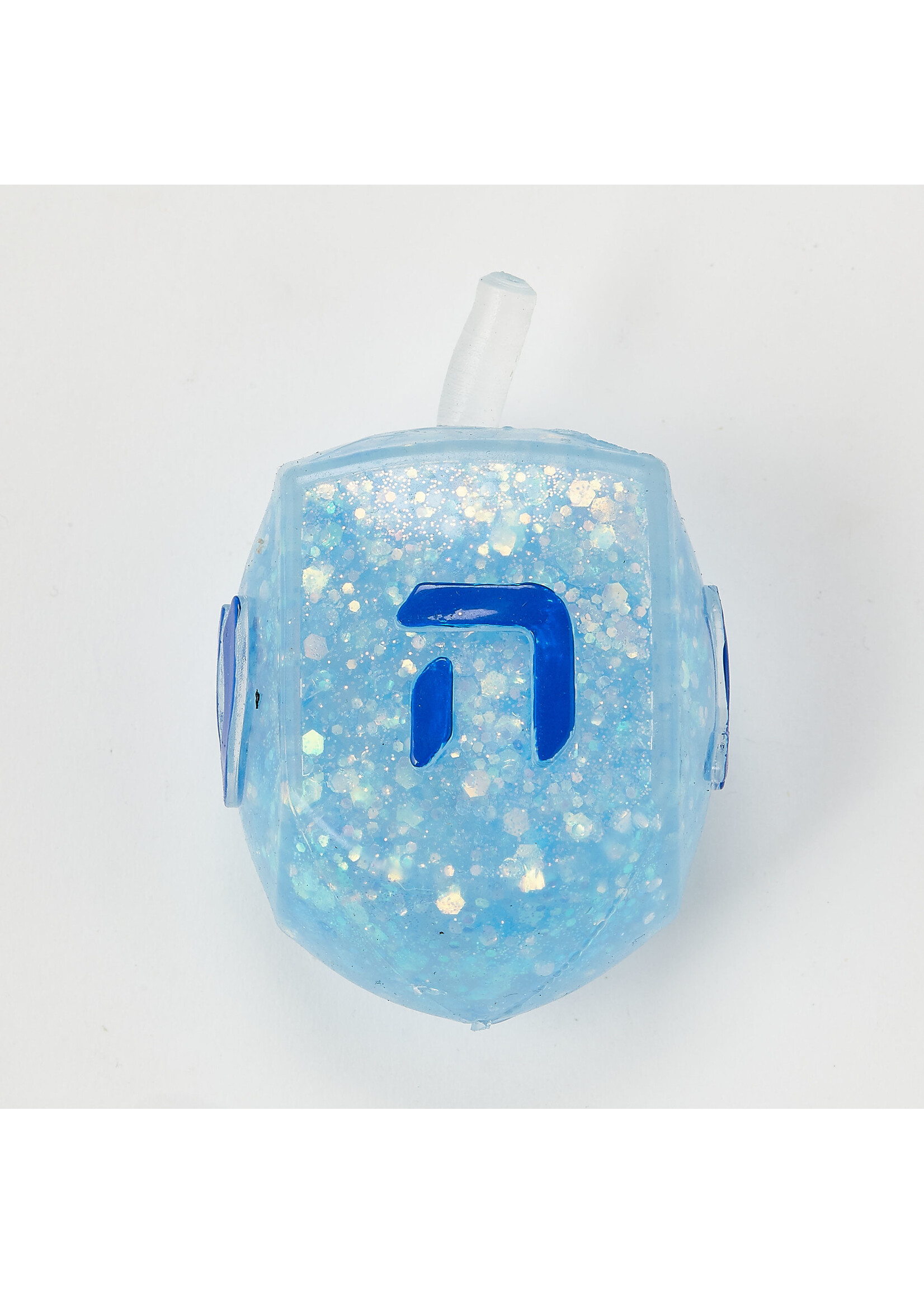 SQUISHY GLITTERY DREIDEL TOY  3"