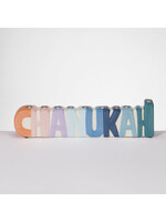 MENORAH CERAMIC  COLORFUL "CHANUKAH"
