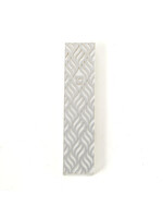 MEZUZAH GLASS  SILVER LEAVES