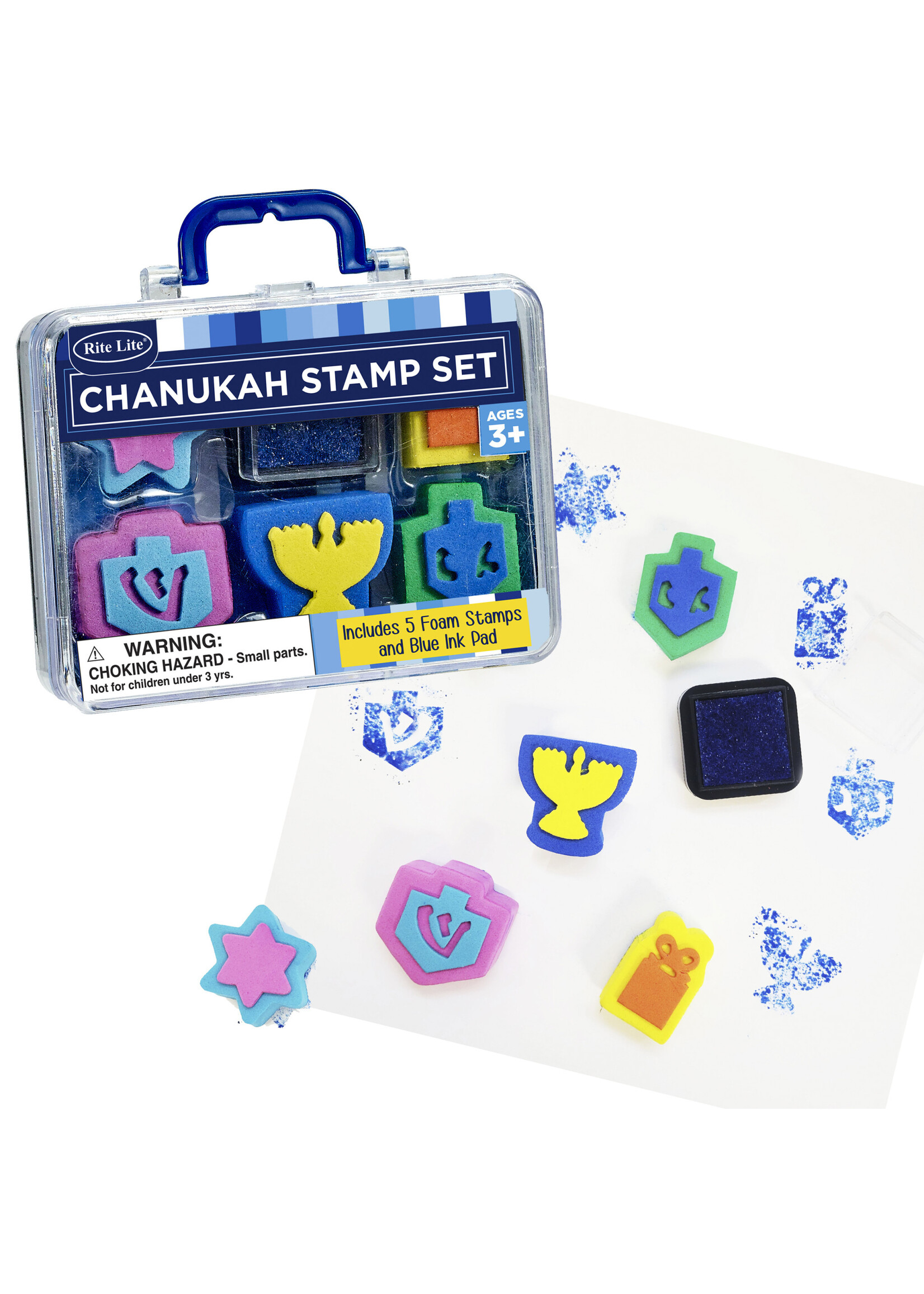 CHANUKAH  BLUE INK STAMP SET