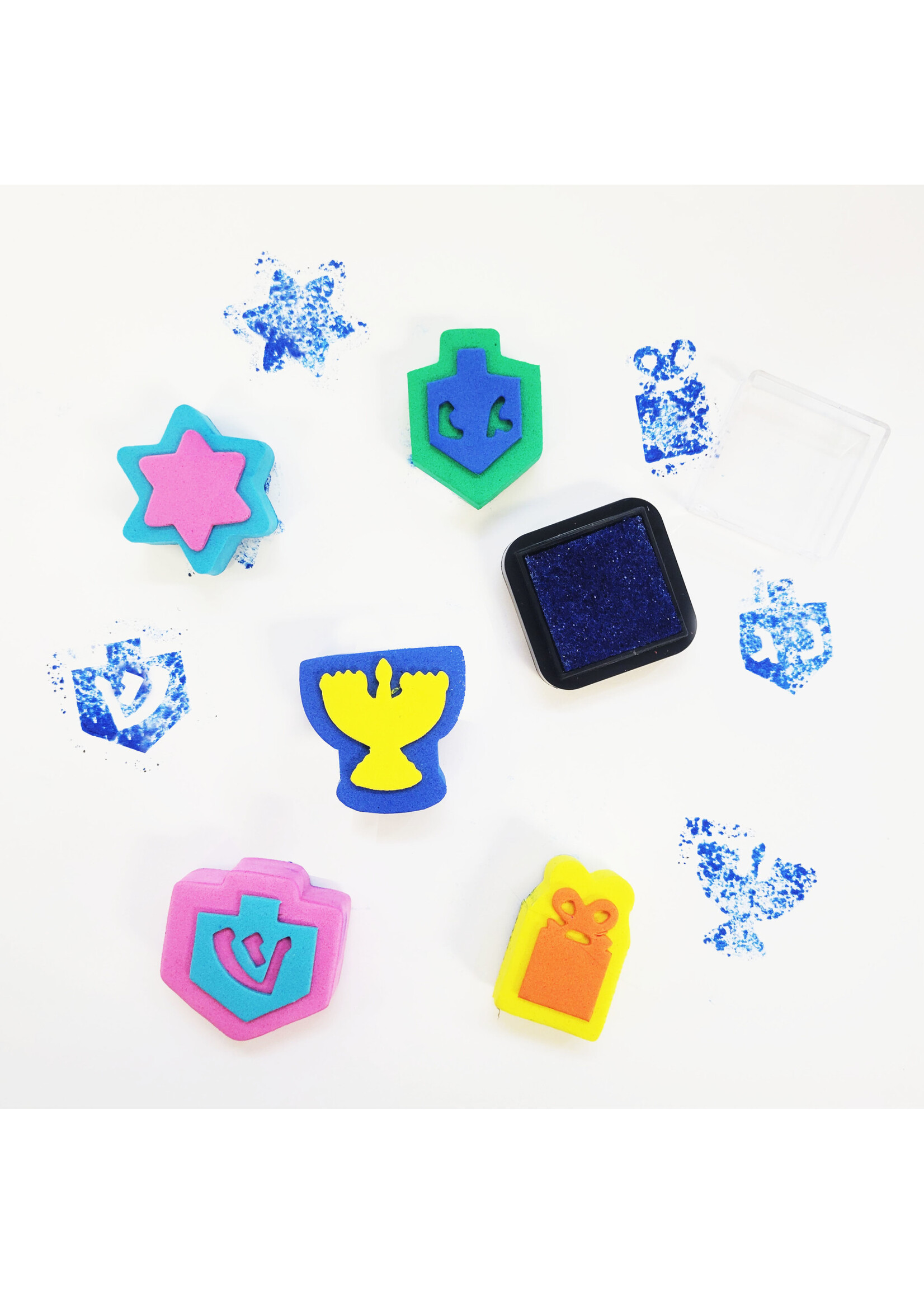 CHANUKAH  BLUE INK STAMP SET