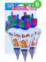FILLABLE PVC DREIDEL 6PK