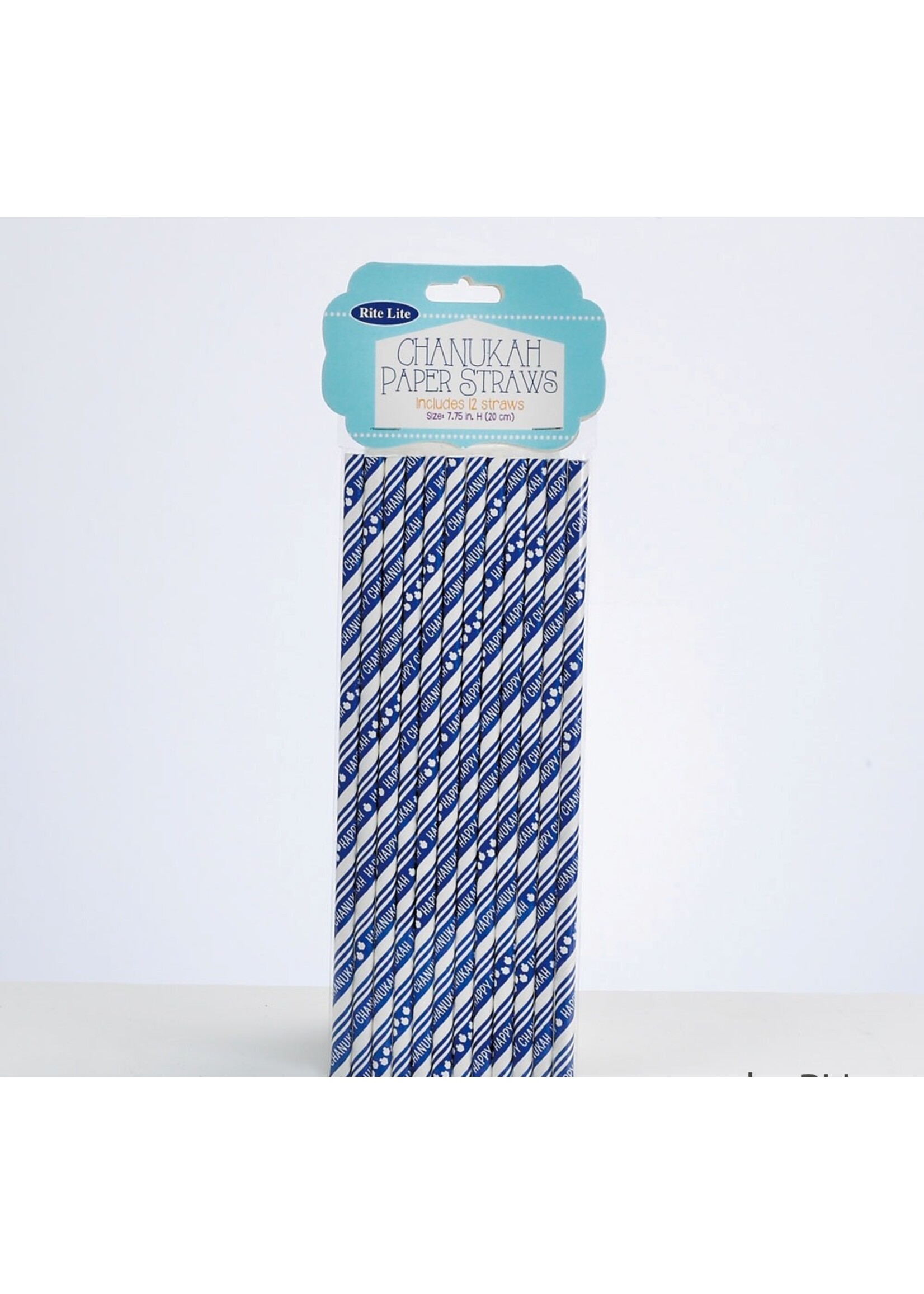 CHANUKAH PAPER STRAWS 12PC