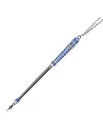 YAD TORAH POINTER YAD SILVER PLATED &  BLUE ENAMEL