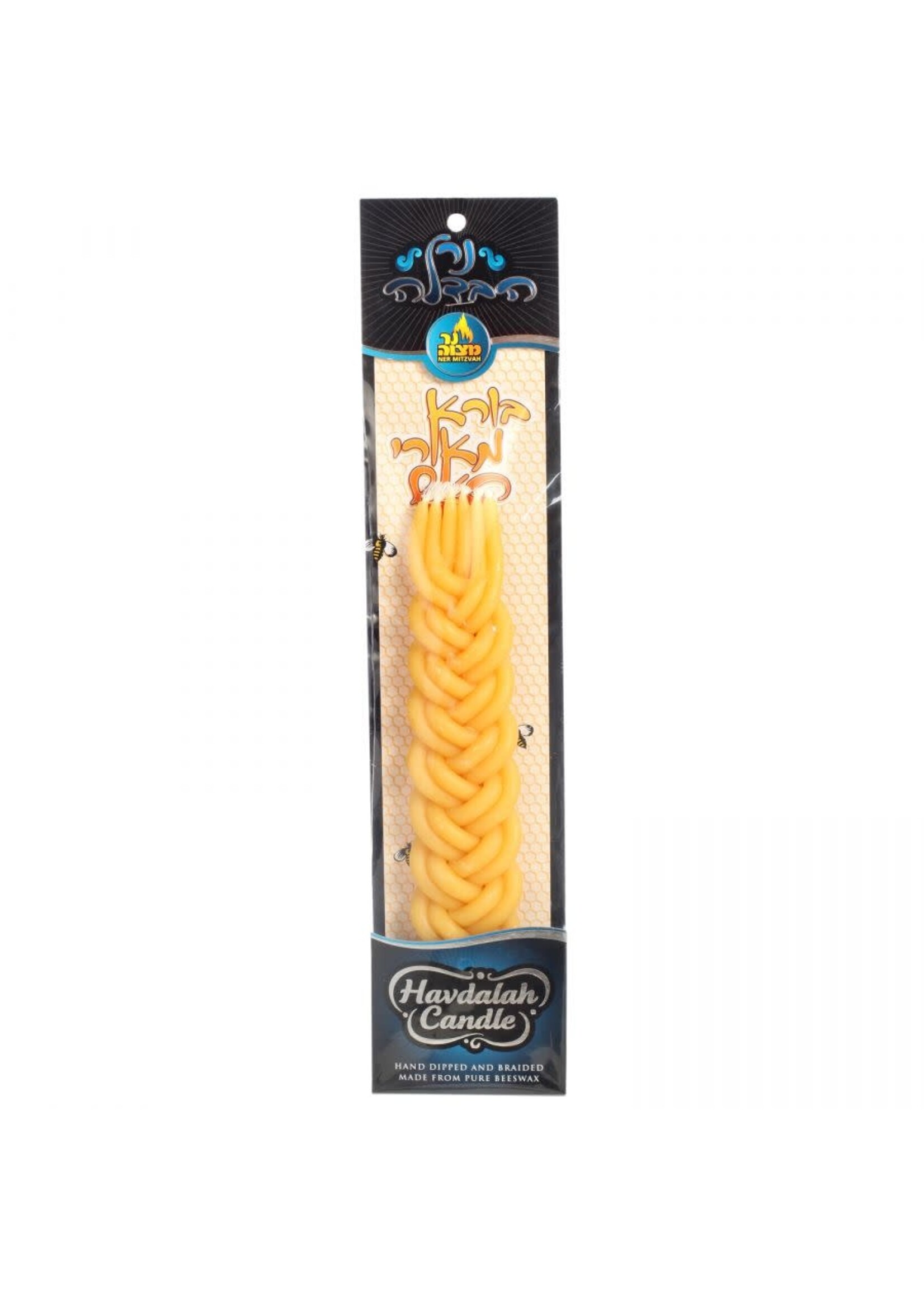 HAVDALAH CANDLE HAND BRAIDED BEESWAX