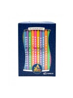 CHANUKAH CANDLES  COLORFUL HAPPY CHANUKAH 45 PK.