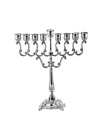 MENORAH FOR OIL SILVER PLATE 10"