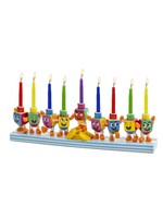 MENORAH COLORFUL DANCING DREIDELS
