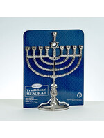 MENORAH STAR OF DAVID SILVER TONED