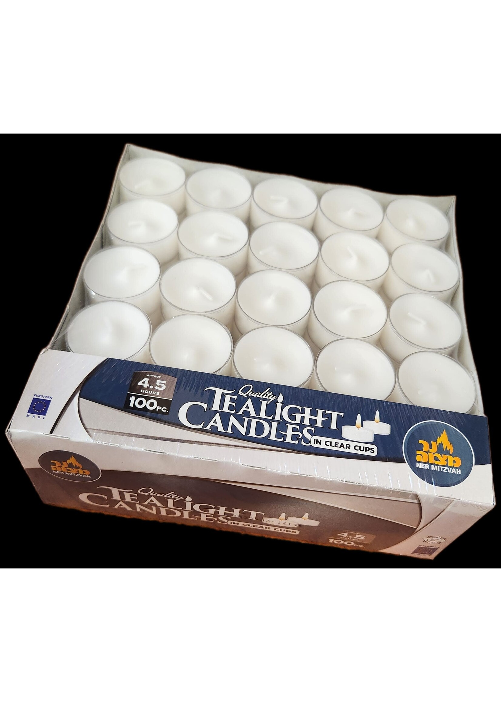 TEALIGHTS CLEAR PLASTIC CUPS -  4 HOURS  100 PCS.