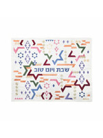 CHALLAH COVER EMBROIDERED COLORFUL STAR OF DAVID