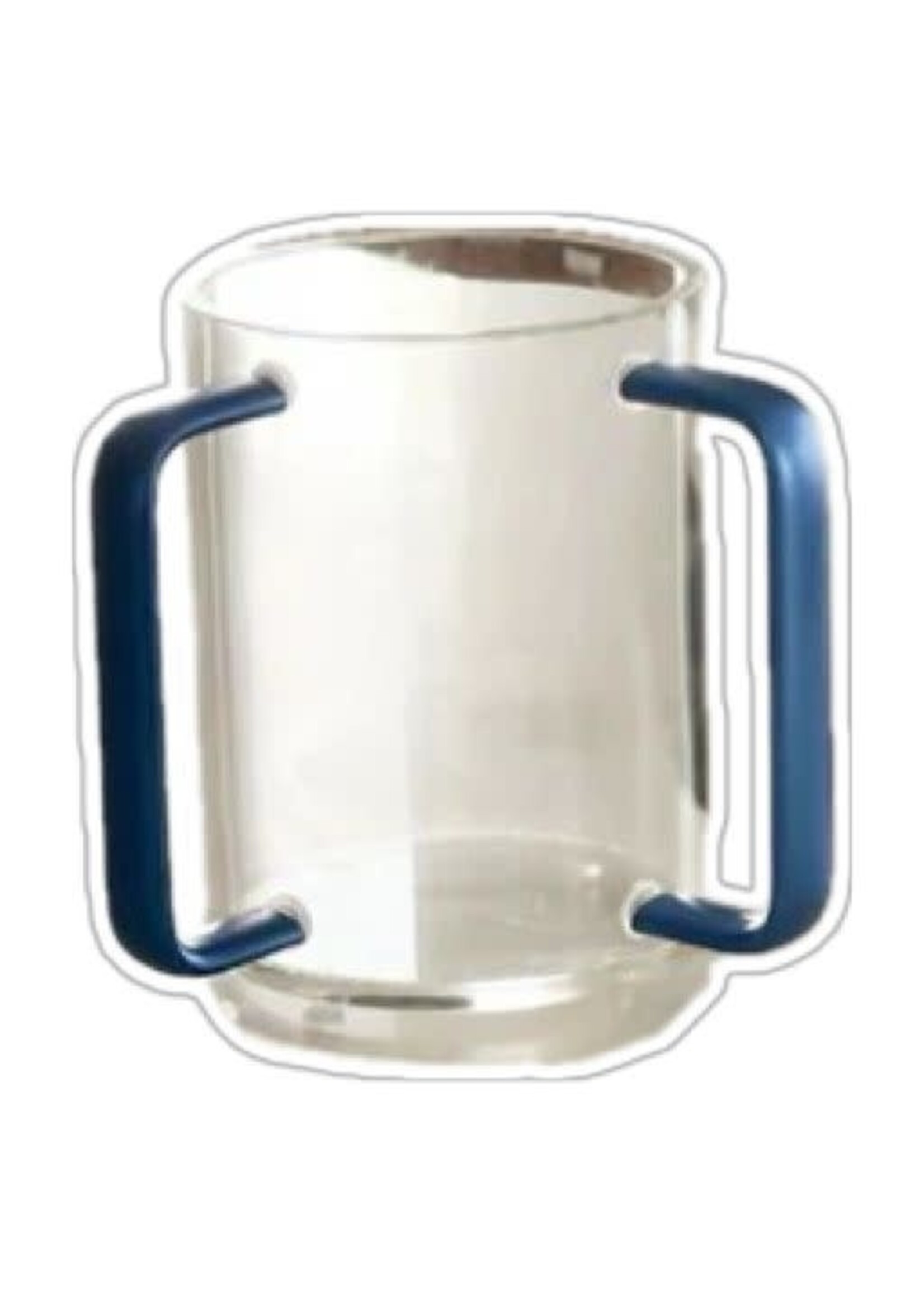 WASH CUP ACRYLIC WITH BLUE HANDLES