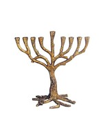 MENORAH RUST GOLD TREE OF LIFE