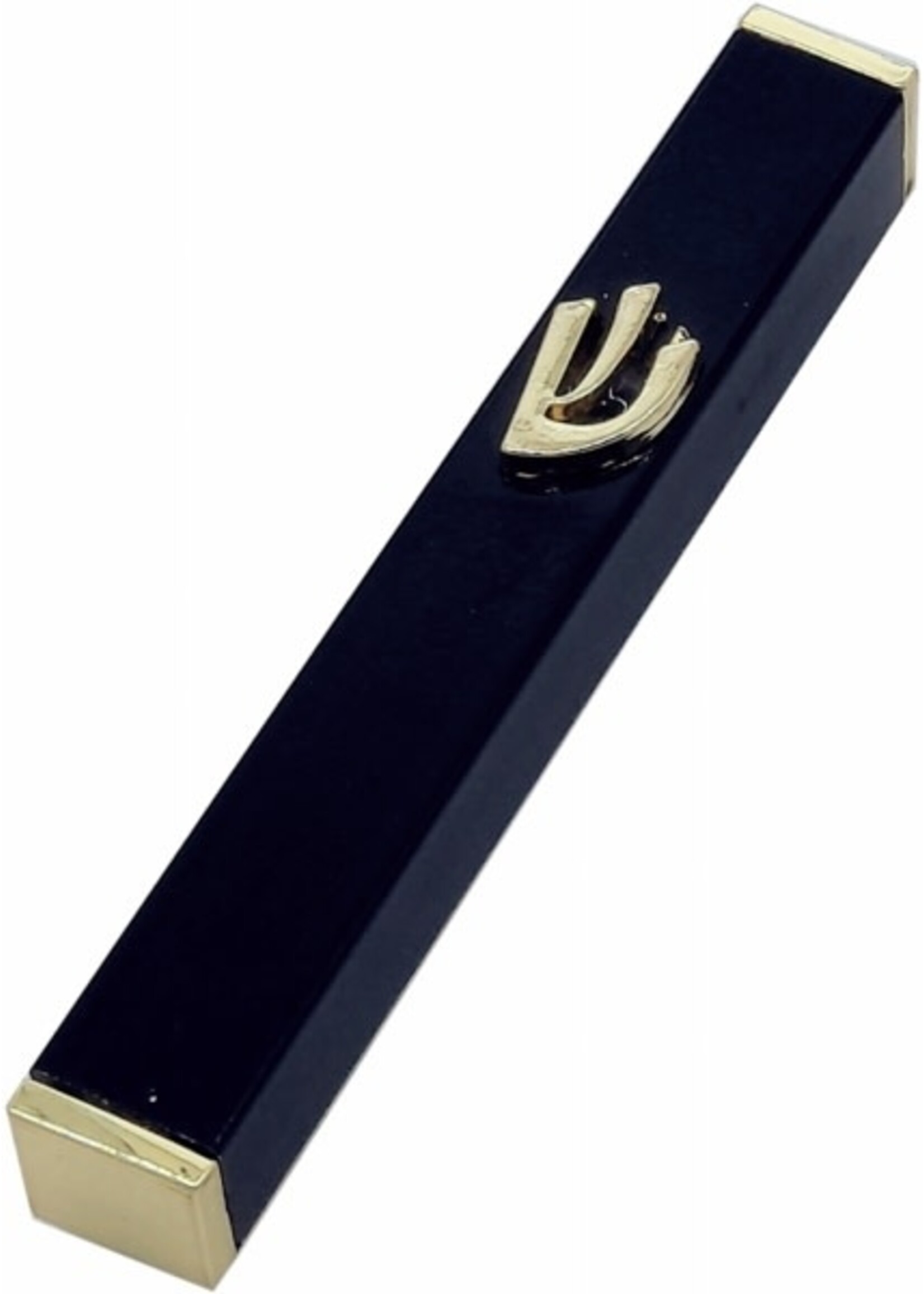 CAR MEZUZAH BLACK & GOLD SHIN
