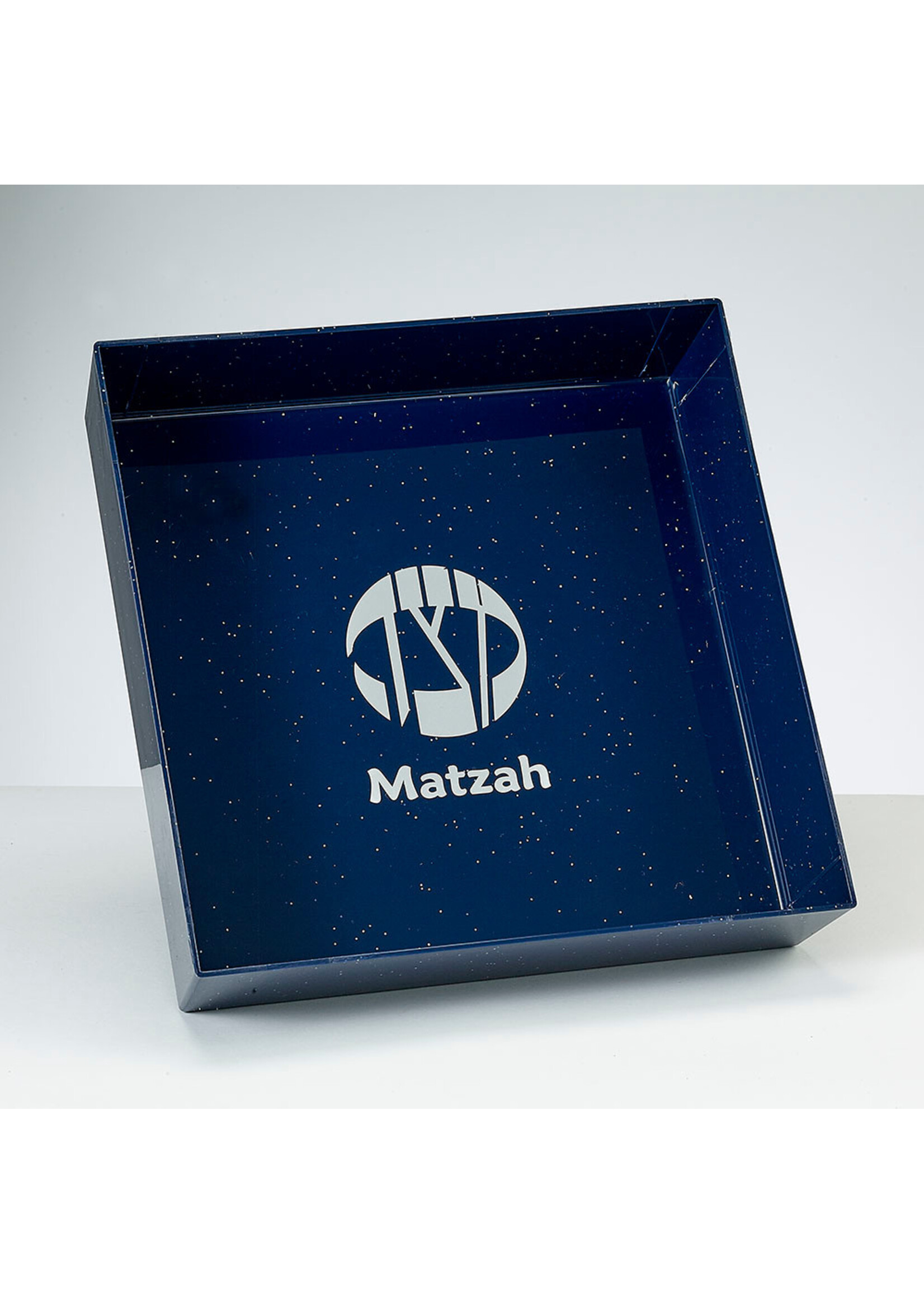 MATZAH HOLDER BLUE GLITTER