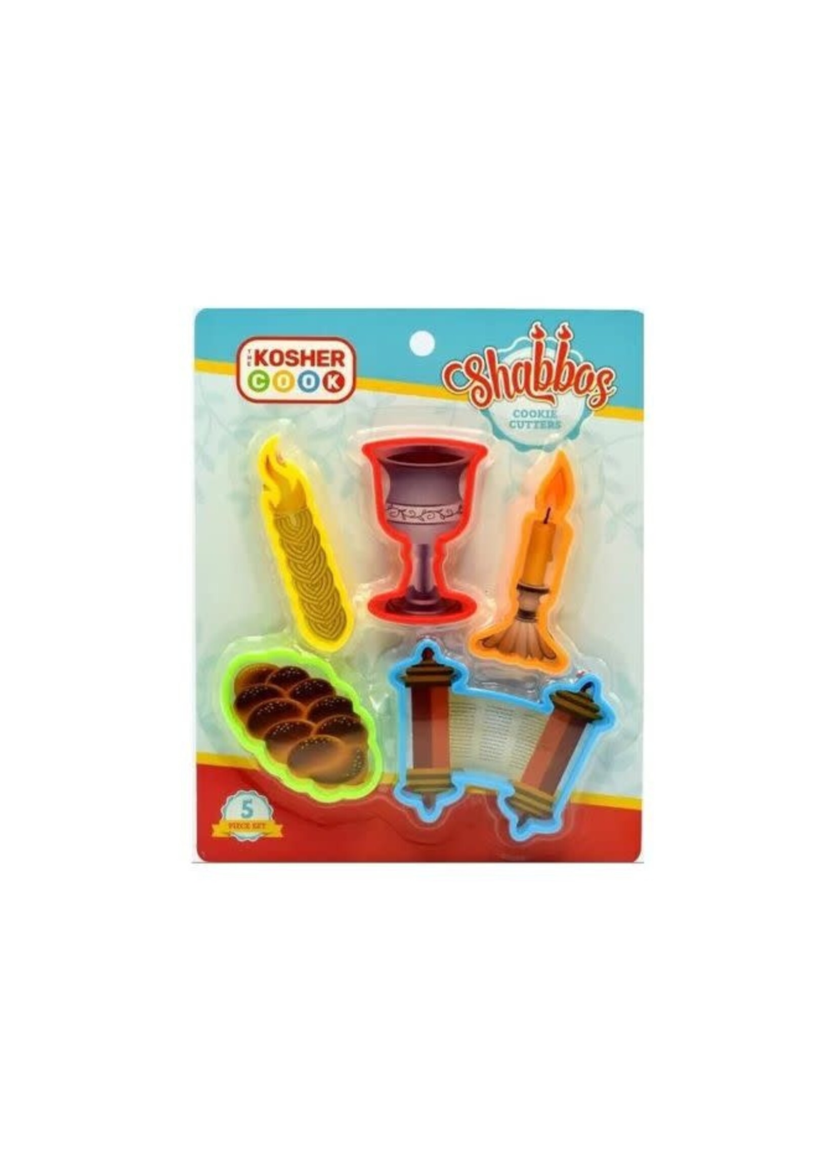 SHABBOS COOKIE CUTTER 5 PC SET - PLASTIC