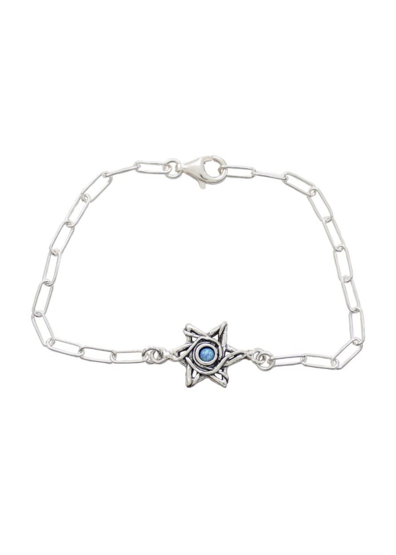 BRACELET OPAL MAGEN DAVID STERLING SILVER