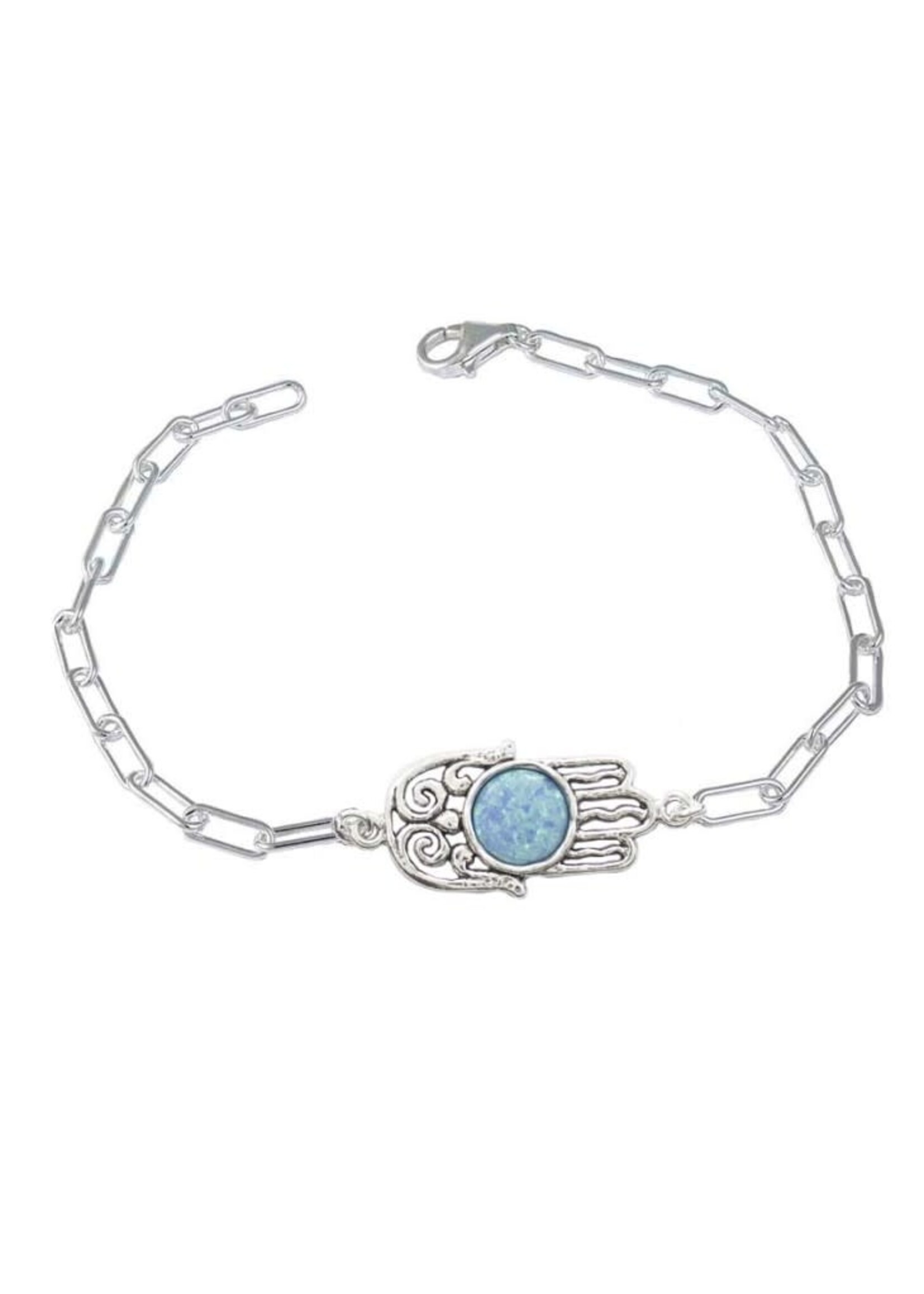 BRACELET OPAL HAMSA STERLING SILVER