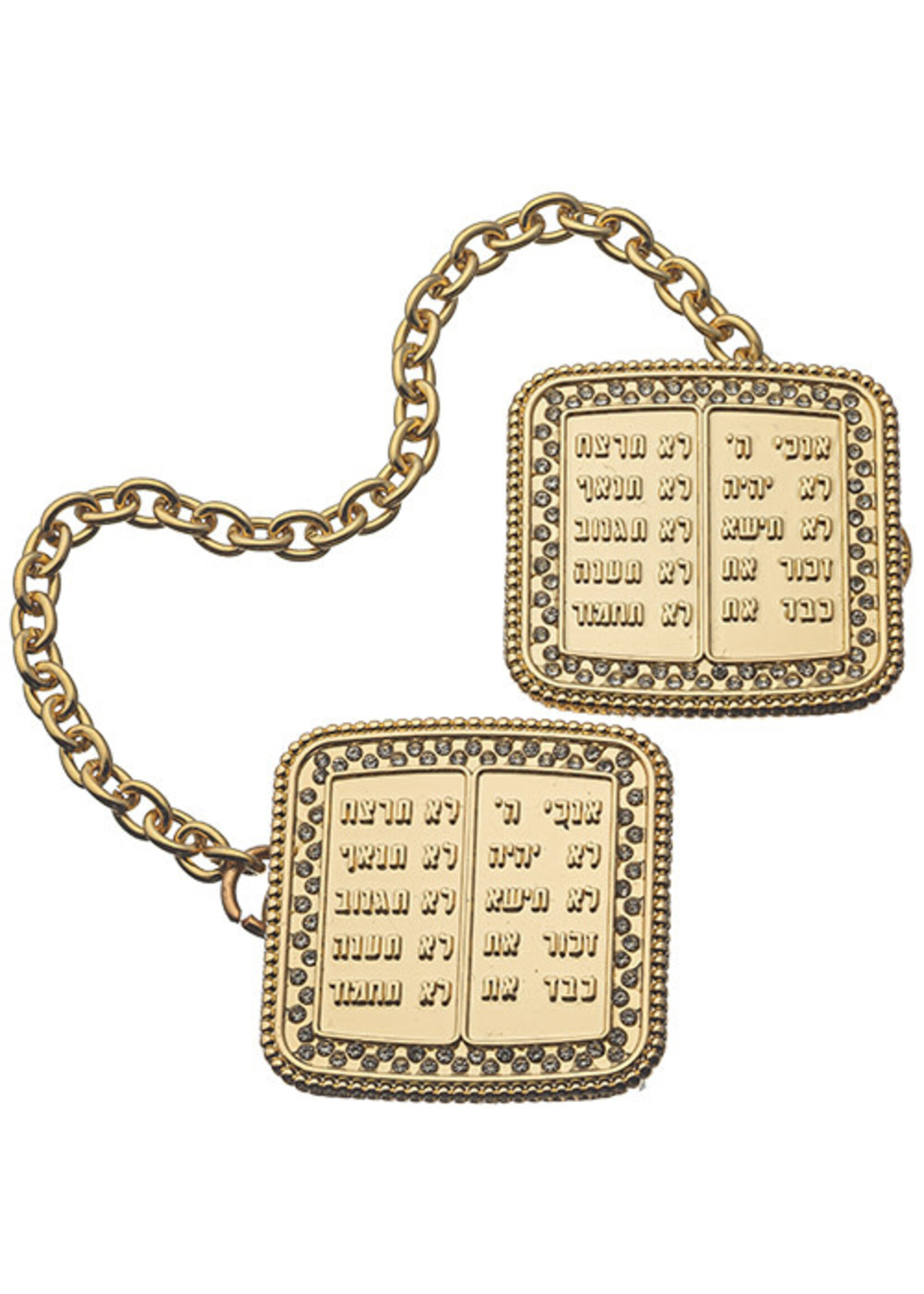 TALLIS CLIPS 10 COMMANDMENTS GOLD FINISH