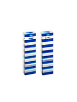CANDLESTICKS CRYSTAL BLUE STRIPES 5.5"