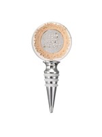 WINE BOTTLE CORK CRYSTAL- "TOV LEHOIDES L'HASHEM" SILVER