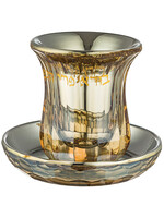 KIDDUSH CUP CRYSTAL GOLDEN BLESSING