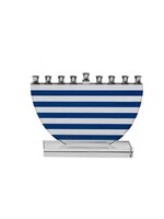 MENORAH CRYSTAL BLUE STRIPES