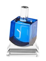 DREIDEL CRYSTAL BLUE CURVED CUBE