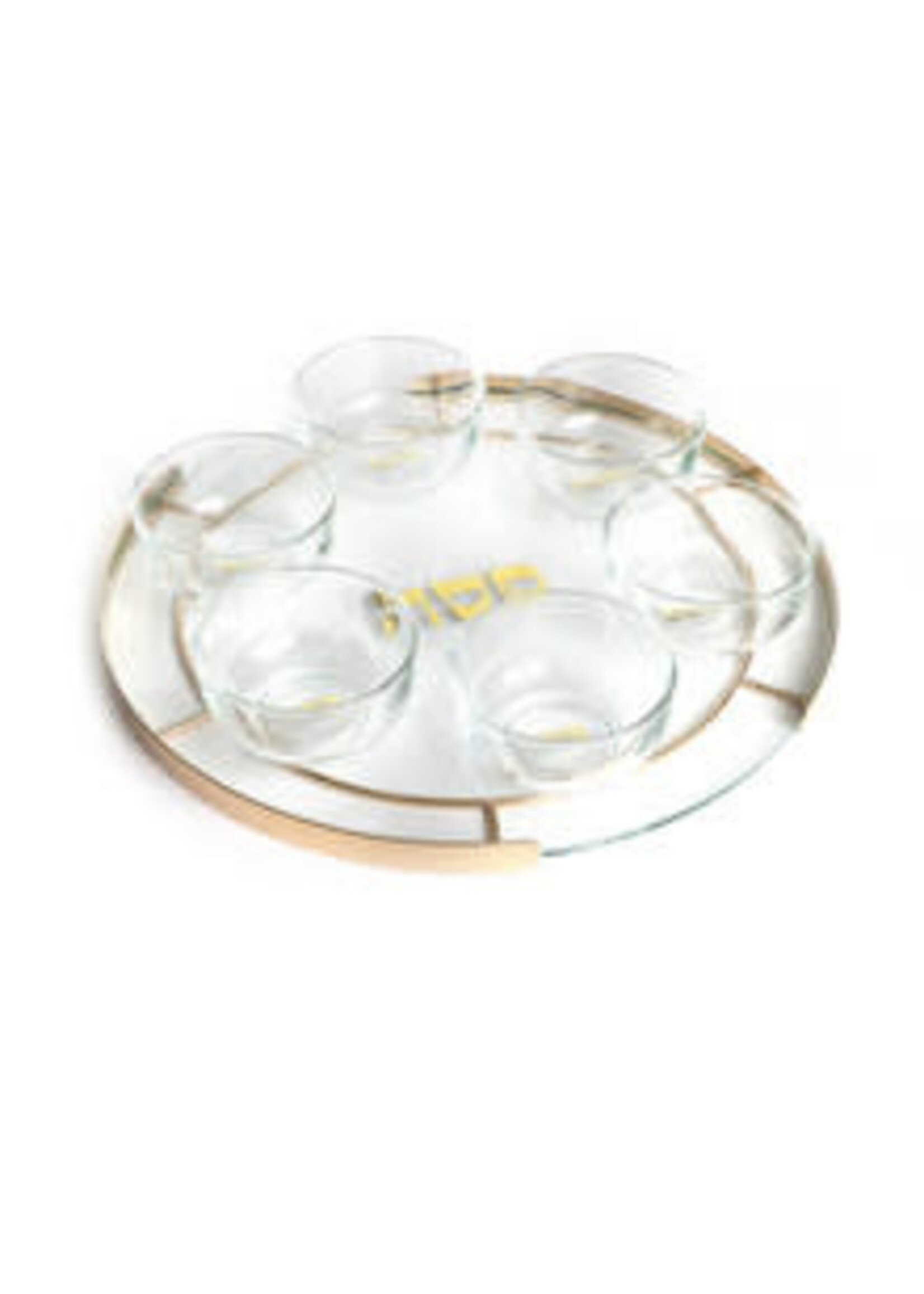 SEDER PLATE GLASS & METAL FRAME - GOLD