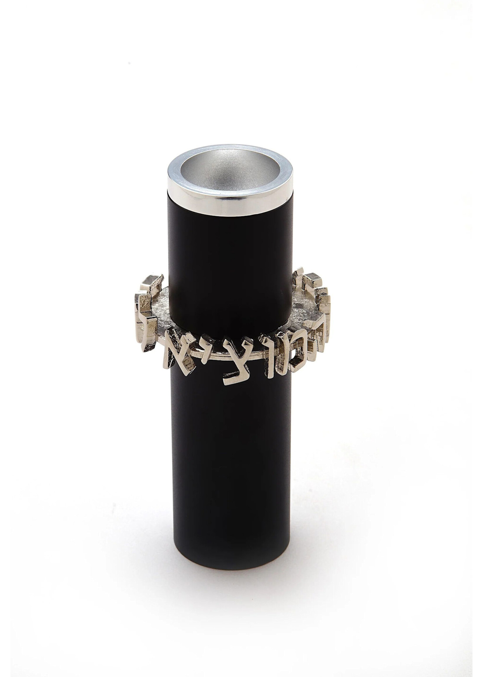 SALT SHAKER 3D "HAMOTZI" BLACK ANODIZED ALUMINIUM
