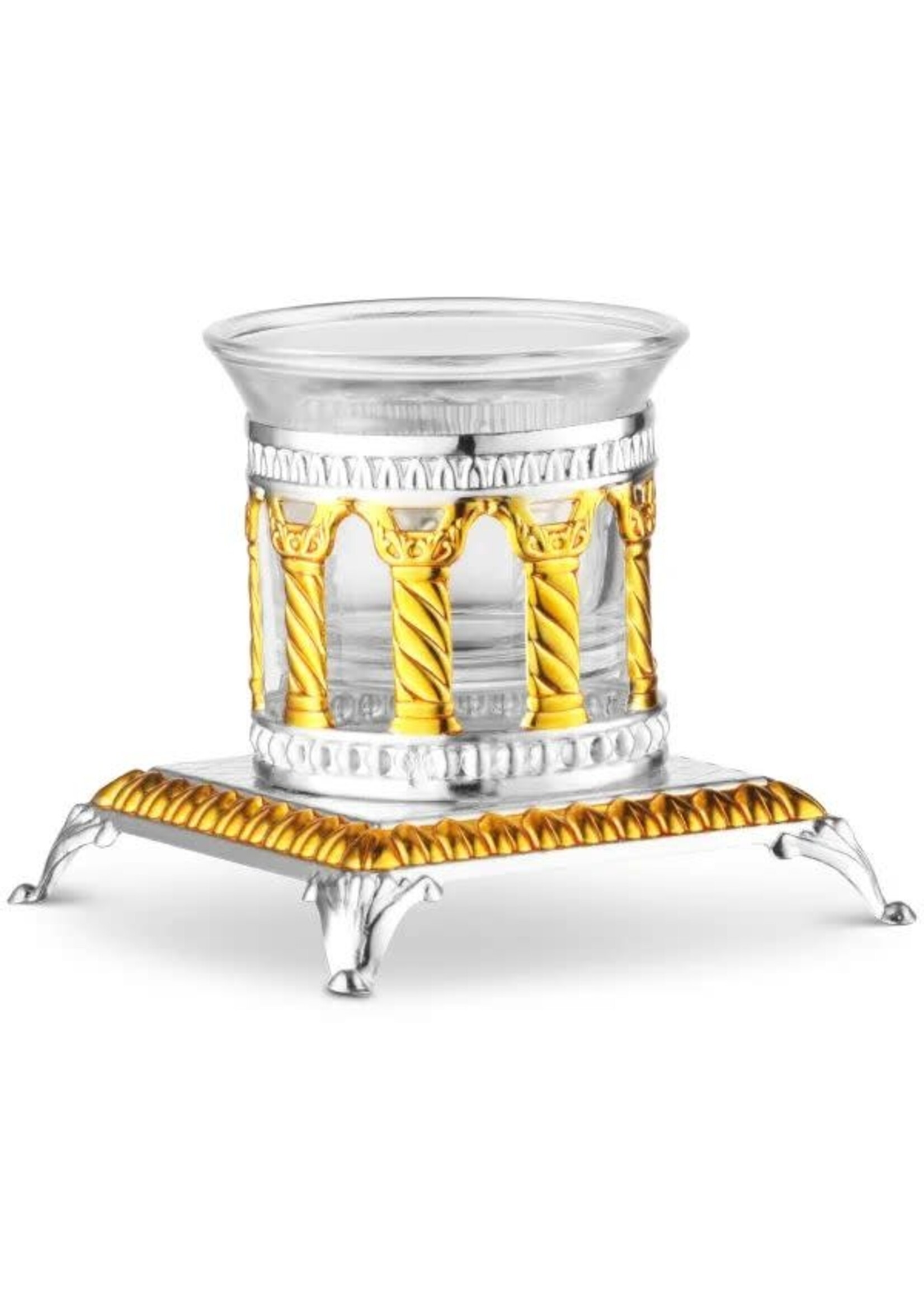 SALT HOLDER PALACE SILVER PLATE WITH GOLD
