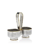 SALT & PEPPER DISH GOLDEN FROST