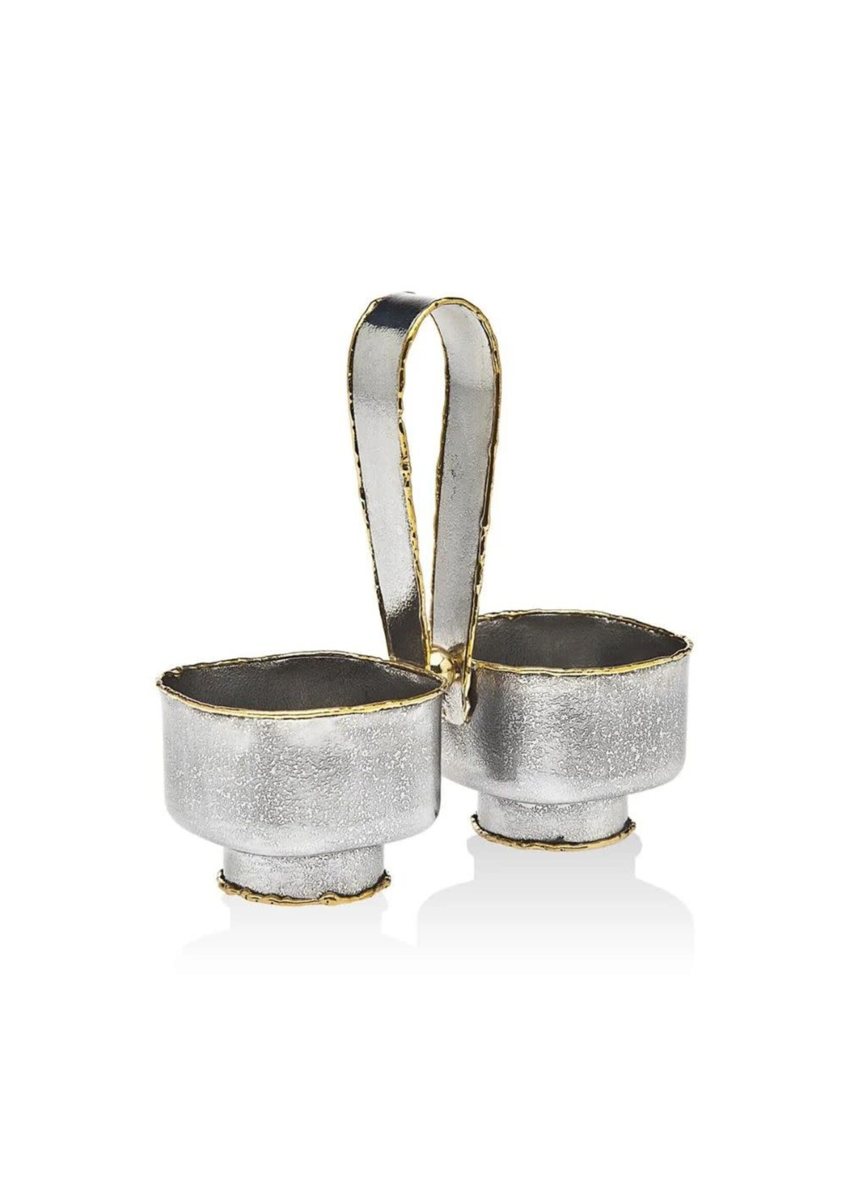 SALT & PEPPER DISH GOLDEN FROST