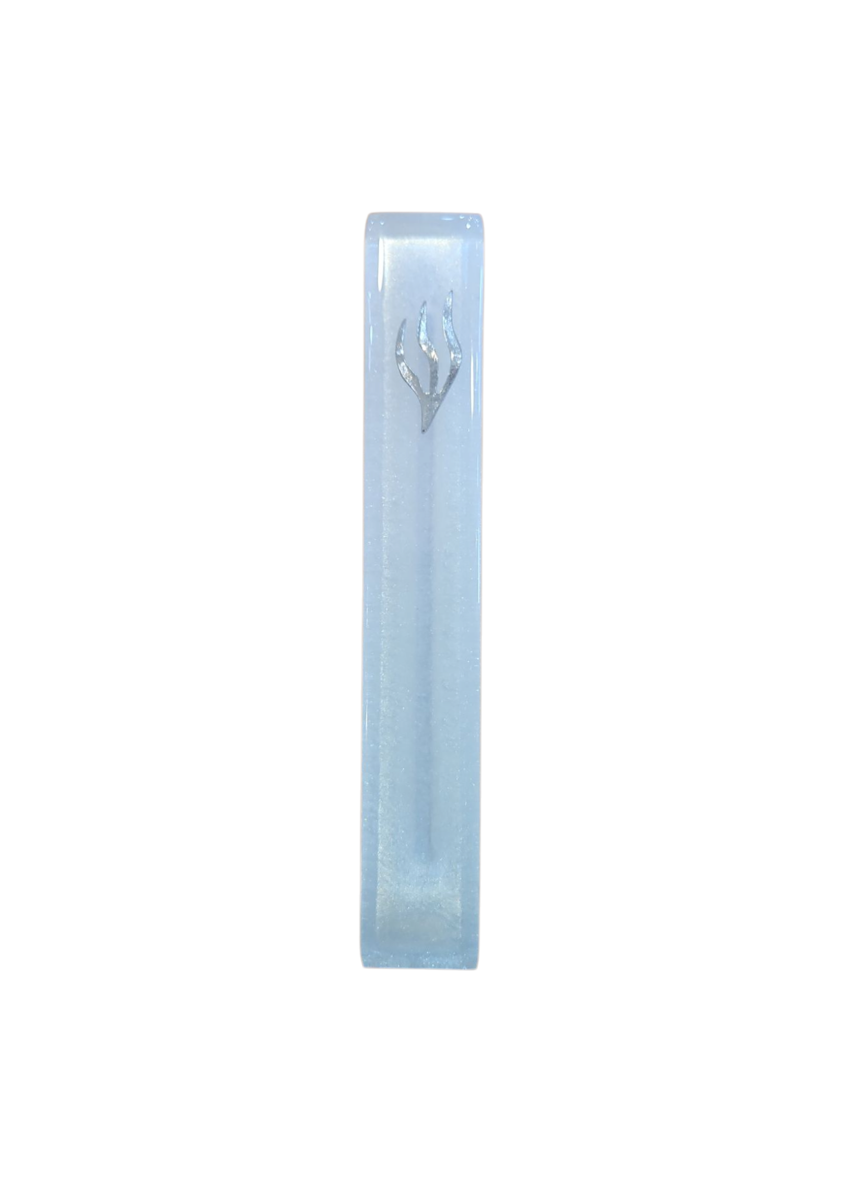MEZUZAH EPOXY SOLID 15CM WHITE SILVER SHIN