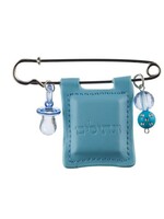 BABY PIN BLUE TEHILLIM WITH PACIFIER CHARM